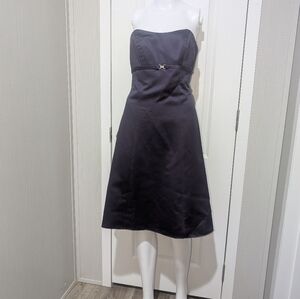 Elegant Strapless Royal Plum Purple Dress